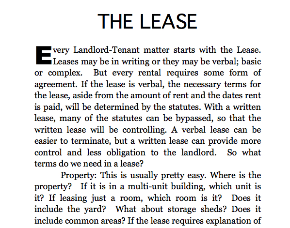 Basics for Landlords